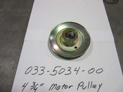 033-5034-00 - 4 3/4 Motor Pulley - DB74-601 Comes with set screw only. Keyway IS NOT included.  (See Models Used On For Details)
