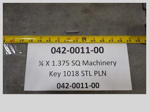 042-0011-00 - 1/4 x 1.375 SQ Machinery Key| Free Shipping Over $100