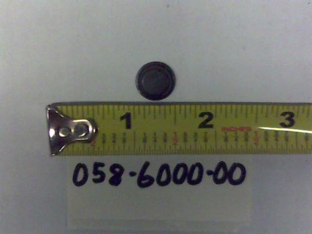 058-6000-00 - Black, Round Stick-On Rubber Bumpon