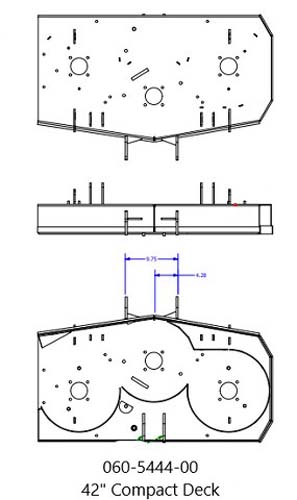 060-5444-00 - Deck Shell (2018-2021 42" Compact Outlaw and 2022 Maverick HD)