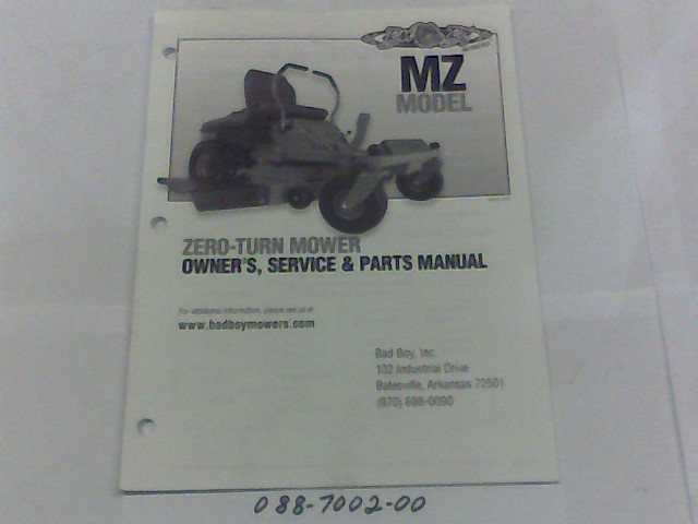 088-7002-00 - 2012 MZ Owner's Manual