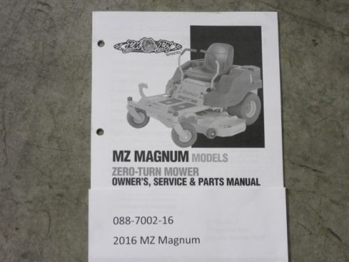 088-7002-16 - 2016 MZ Magnum Owner's Manual