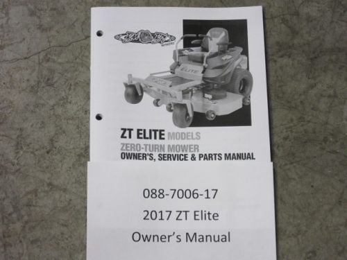 088-7006-17 - 2017 ZT Elite Owner's Manual