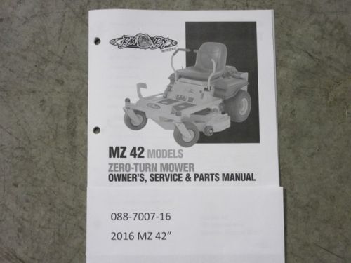 088-7007-16 - 2016 MZ 42" Owner's Manual
