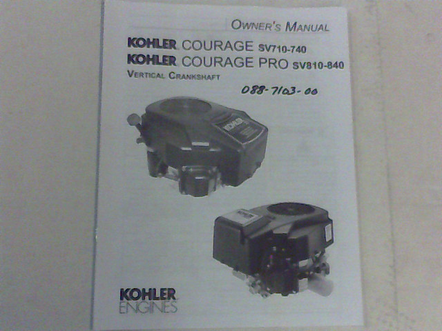 088-7103-00 - 27 Kohler Motor Manual | Free Shipping Over $100