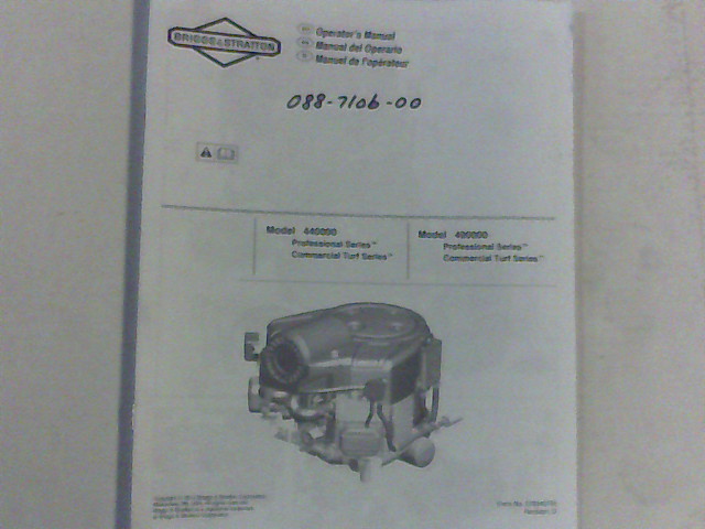 088-7106-00 - 30 B&S Motor Manual,  Stand-On | Free Shipping Over $100