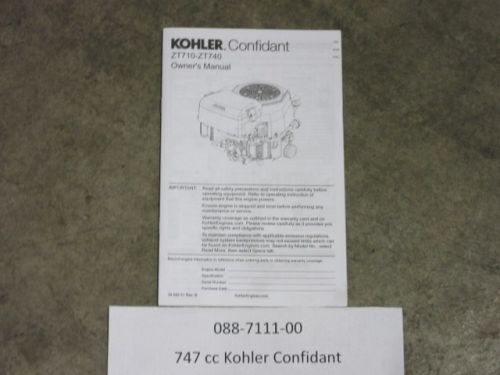 088-7111-00 - 747 cc Kohler Confidant Manual | Free Shipping Over $100