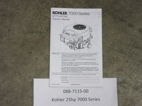 088-7115-00 - KO 25 HP 7000 Series Manual | Free Shipping Over $100