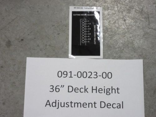091-0023-00 - 36" Deck Height Adjustment Decal