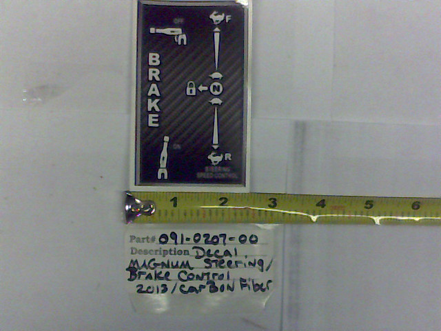 091-0207-00 - Magnum Steering Speed/Brake Decal
