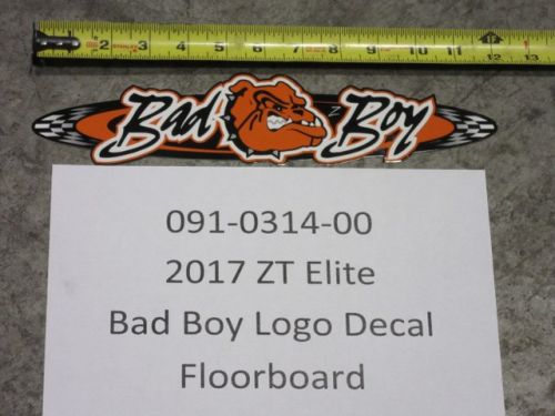 091-0314-00 - 2017-2021 ZT Elite Bad Boy Logo Decal Floor Board