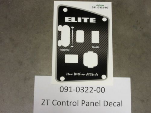 091-0322-00 - ZT Control Panel Decal | Free Shipping Over $100