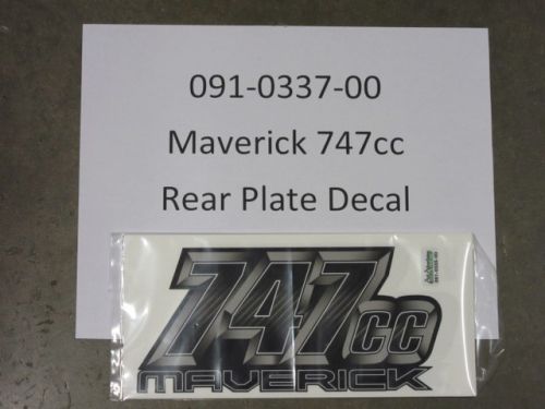 091-0337-00 - Maverick 747cc Rear Plate Decal | Free Shipping Over $100