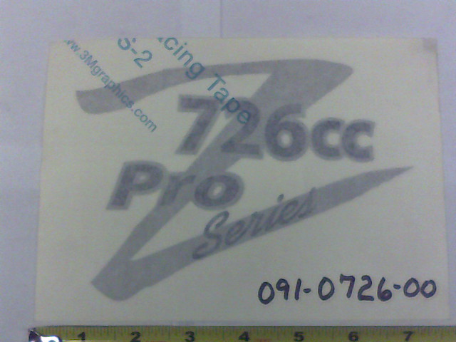 091-0726-00 - Z 726cc Pro Series Decal