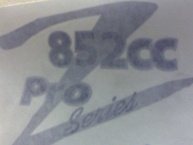 091-0852-00 - Z 852cc Pro Series Decal | Free Shipping Over $100