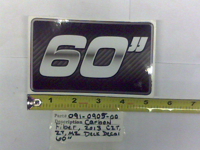 091-0905-00 - CZT/ZT/BMV Deck Decal | Free Shipping Over $100