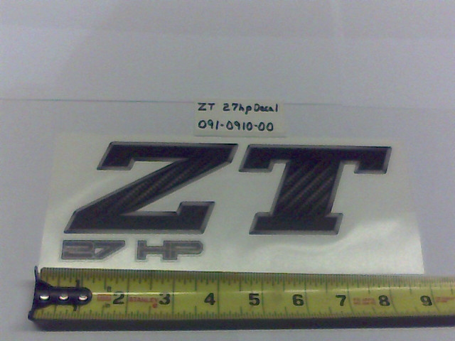 091-0910-00 - 2013 ZT Back Panel Decal-27hp