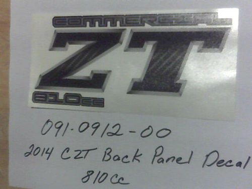 091-0912-00 - 2014 CZT Back Panel Decal-810c