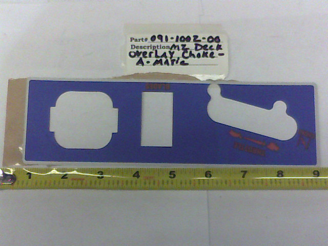 091-1002-00 - MZ Deck Overlay-Choke-a-Matic | Free Shipping Over $100