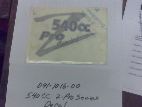 091-1016-00 - 540cc Z-Pro Series Decal | Free Shipping Over $100