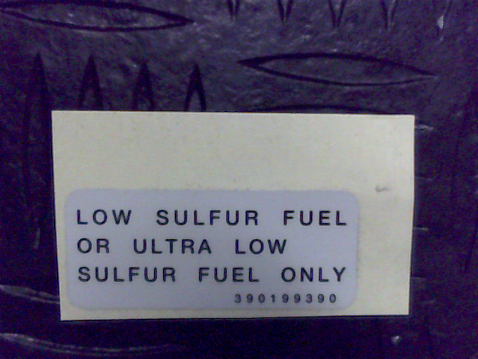 091-2050-00 - Low Sulfur Decal Tier 4 Diesel