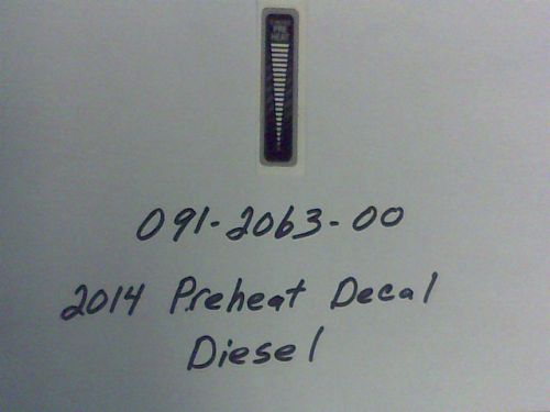 091-2063-00 - 2014 Preheat Decal Diesel