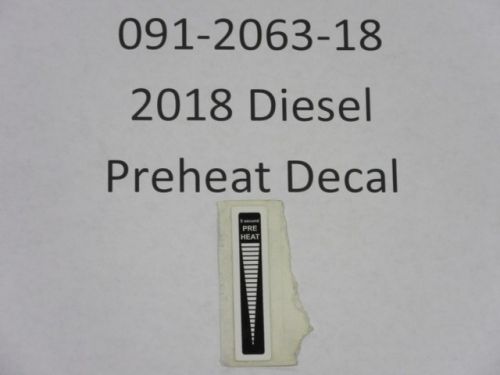 091-2063-18 - 2018 Diesel Preheat Decal | Free Shipping Over $100