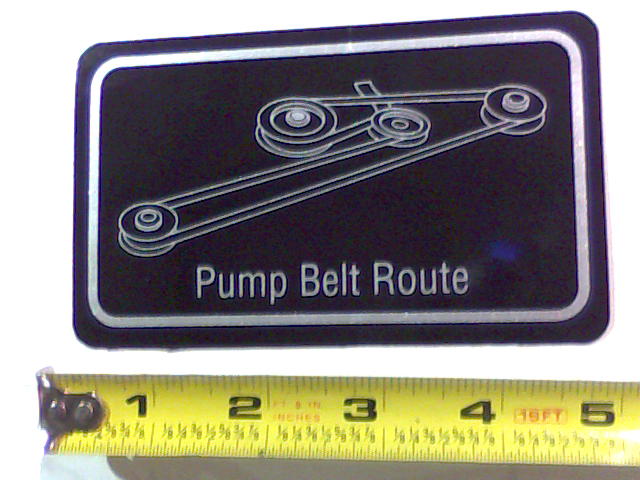 091-3017-00 - Pump Belt Route Decal-Pump Pla