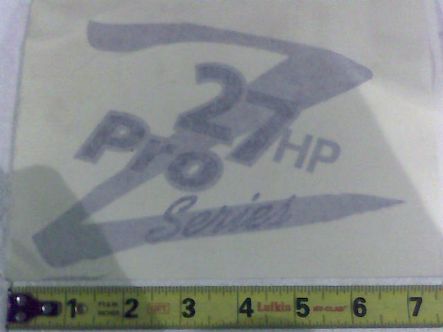 091-3020-00 - 27hp Z-Pro Series Decal