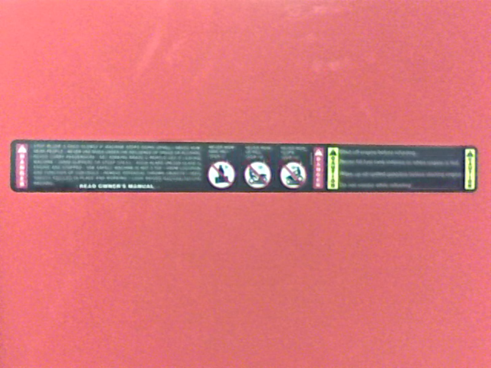 091-3150-00 - Outlaw Warning Decal (See Models Used On For Details)