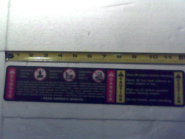 091-3300-00 - Caution Decal - Front Grill