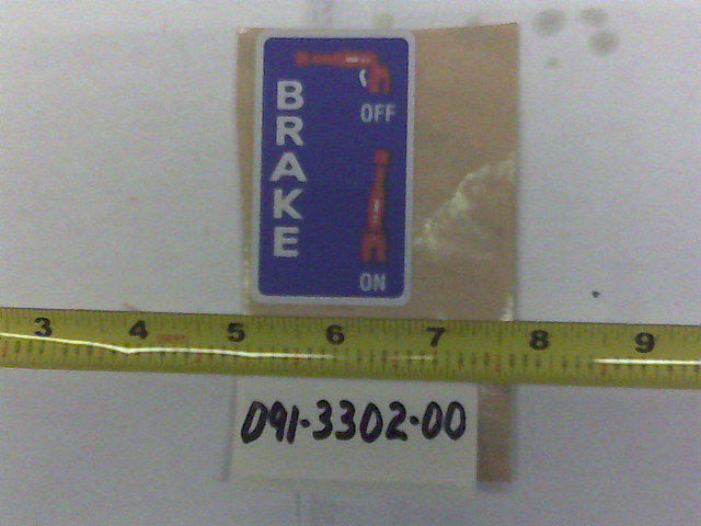 091-3302-00 - Lexan Brake-Decal