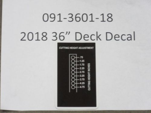 091-3601-18 - 2018-2022 36" Deck Decal