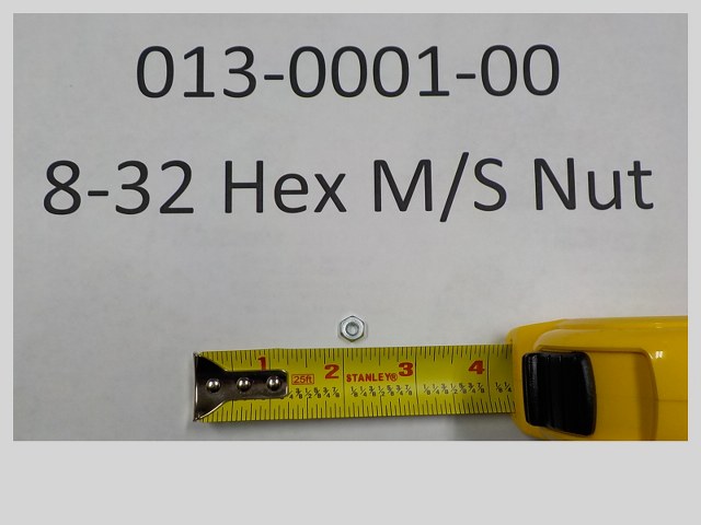 013-0001-00 - 8-32 Hex M/S Nut