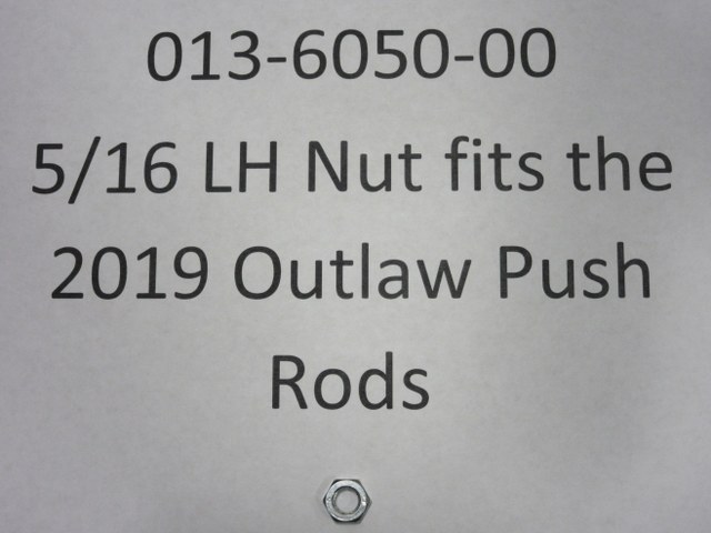 013-6050-00 - 5/16 LH Nut fits the 2019-2022 Outlaw Push Rods