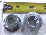 013-8050-00 - 1/2-13 Nylon Insert Flange Nut  Zinc Orange Nylon