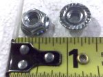 013-9001-00 - 1/4-20 Hex Flange Nuts Zinc w/Serrations
