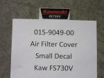 015-9049-00 - Kaw FS730V Air Filter Cover Decal New Style Small Decal