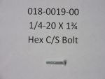 018-0019-00 - 1/4-20 x 1-3/4 Hex C/S Bolt