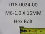 018-0024-00 - M6-1.0 X 16MM HEX BOLT    CL 8