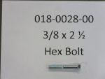 018-0028-00 - 3/8x2 1/2" Hex Bolt | Free Shipping Over $100