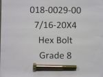 018-0029-00 - 7/16-20x4" Hex Bolt Gr.8