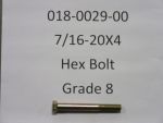 018-0029-00 - 7/16-20x4" Hex Bolt Gr.8 | Free Shipping Over $100