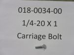 018-0034-00 - 1/4 - 20 x 1 Carriage Bolt | Free Shipping Over $100