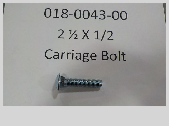 018-0043-00 - 2 1/2 X 1/2 Carriage Bolt