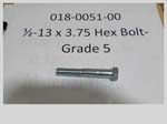 018-0051-00 - 1/2-13 X 3.75 Hex Bolt-