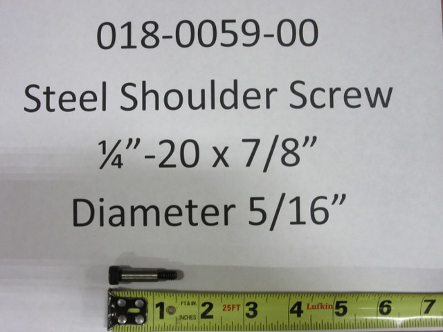 018-0059-00 - Steel Shoulder Screw 1/4"-20 x 7/8" Diameter 5/16"