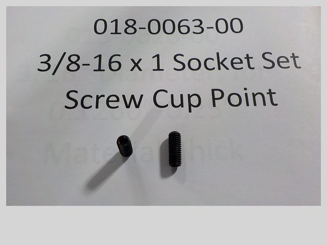 018-0063-00 - 3/8-16  X 1 SOCKET SET SCREW CUP POINT