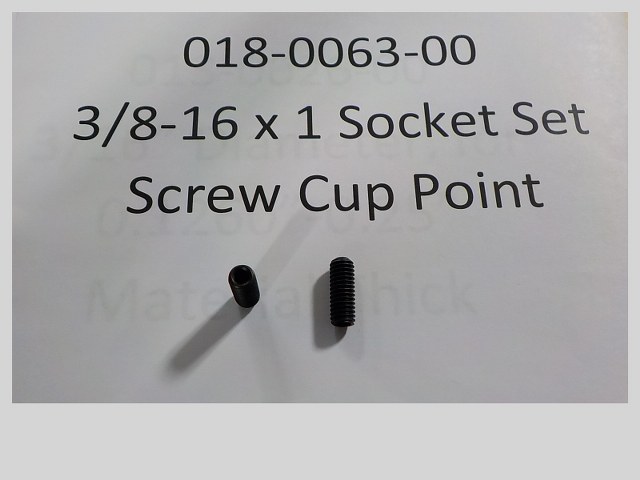 018-0063-00 - 3/8-16  X 1 Socket Set Screw Cup Point