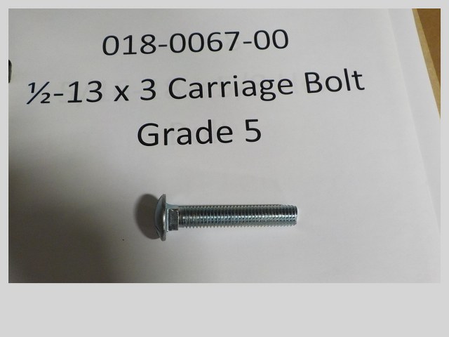 018-0067-00 - 1/2-13 x 3 Carriage Bolt